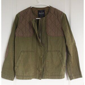 Madewell Quilted Bomber Utility JACKET XS NWOT Green Sporty
